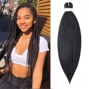 EZ цветные парики большие косички Pre Stretched Crochet Braids предварительно растянутая африканская грязная коса
