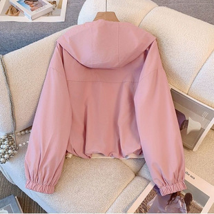 Thickened Hooded Jacket Women's Autumn New Short Small Tooling Loose Casual All-match Student Jacket