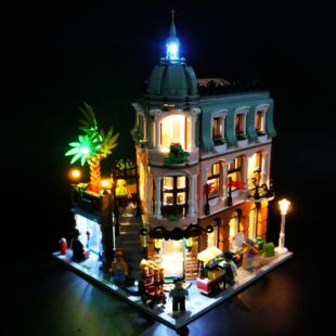 DIY строительный блок освещения, совместимый с Lego 10297 угловой бутик-отель строительный блок соответствующий светодиодный пульт дистанционного управления освещением