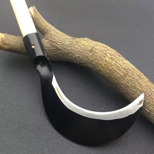 Wooden sickle knife agricultural cutting green weeding leek machete wheat grass cutting cheap mowing knife agricultural knives
