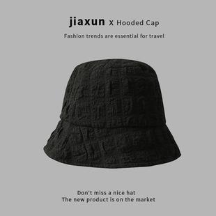 Ruth Fisherman Hat Women's Spring and Summer Face Small Pleated Seersucker Basin Hat Korean Bucket Hat Sunshade Sunscreen Hat