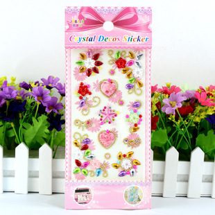 New Acrylic Diamond Sticker Love Giraffe Bird Shape Crystal Diamond Colorful Gem Sticker Cross Border