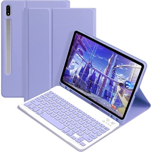 For Samsung A9 plus Bluetooth Keyboard 10FE Protective Case Magnetic Backlight Tablet PC S78 Leather Case Pen Slot
