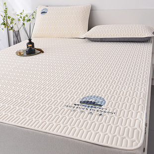 Class A Thai natural latex mat washable summer high-end ice silk mat three-piece set summer bed hat mat