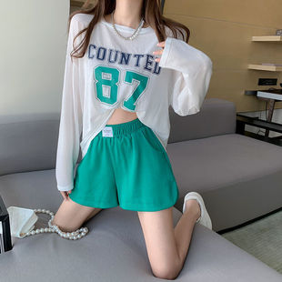 Ice Silk Sun Protection Clothing Women's Long-Sleeved Summer Thin Loose Fat mm Extra Large Size 150kg T-Shirt Air-Conditioned Blouse Top Trendy