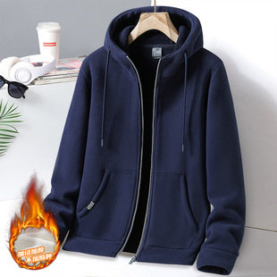 [Fleece] 2024 Autumn and Winter Men's and Women's Thickened Sweatshirt Fashion All-match Hooded Jacket
