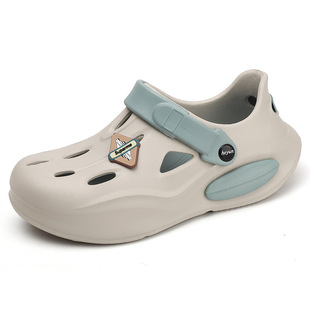 Summer Breathable Odor-proof Sandals Men's Thick-soled Non-slip Men's Shoes Waterproof Hollow-out Beach Shoes Youth EVA Hole Shoes