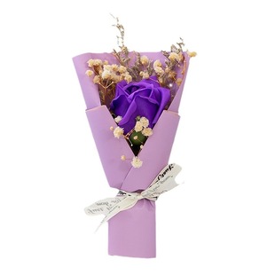 Factory wholesale 520 gift rose soap flower bouquet mini star dried flower decoration with gift box