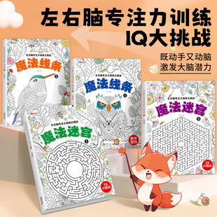 Magic Line maze left and right brain thinking concentration challenge maze adventure children's whole brain intelligence development training