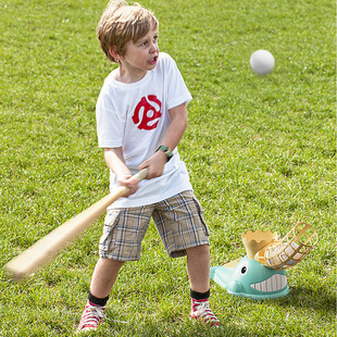 Children's foot catapult training Baseball suit parent-child indoor outdoor sports automatic baseball launcher toy