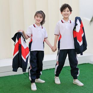 Student new middle and big children's school uniform men's and women's two-piece suit spring and autumn winter sports style kindergarten Garden clothes