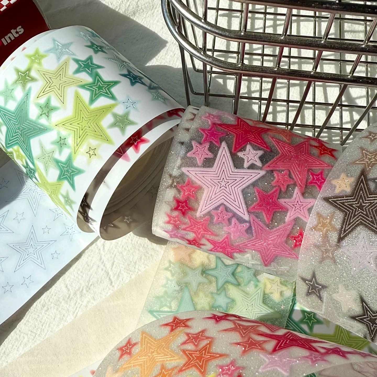 Broken Stars New Product: Original Sticker Roll for Older Lolis with Pointed Corners, Versatile Basic Elements for Journaling and DIY