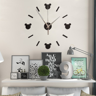 Foreign Trade Europe and America DIY Fashion Simple Retro Wall Sticker Wall Clock Quartz Creative Acrylic Wall Clock