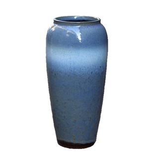 Yixing Purple Sand-Silent Wind Vase Creative Home Flower Illustration Green Plant Basin Retro Colored Glaze Holeless Ceramic Vase