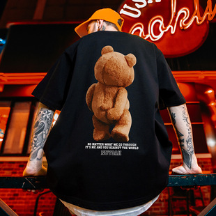 Oversize, модный бренд в американском стиле, футболка большого размера для полных мужчин, свободная футболка большого размера с короткими рукавами для пар, лето