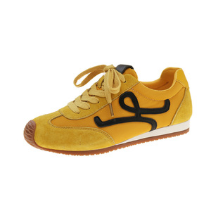 Star Ballet Training Shoes Women's 2025 Spring New Genuine Leather Flat Casual Shoes All-match Breathable Forrest Gump Shoes