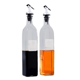 Wholesale Glass Oil Bottle Household Kitchen Supplies Soy Sauce Vinegar Bottle Creative Internet Celebrant Oil Pot Square Olive Oil Bottle