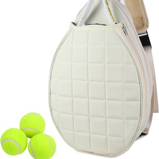 Tennis Crossbody Bag Men's and Women's Waterproof Thickened Quilted Sling Bag Tennis Racquets Storage Bag Outdoor Sports Tennis Racquets Bag