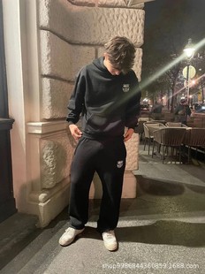 Cross-border Men's Fashion Brand Long-sleeved Casual All-match Fashionable Printed Sweat American Style Retro Personalized Street Hooded Women