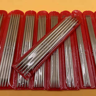 Foreign Trade Amazon Stainless Steel Sweater Needle Short Needle Straight Needle 20cm Rod Knitted Sweater Needle 5 Set Ring