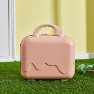 New 14-inch Luggage Case Portable Suitcase Simple Cosmetic Case Macaron Color Matching Storage Case