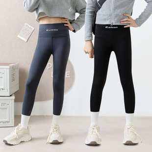 Children's leggings girls' spring shark pants simple all-match high waist high stretch long pants