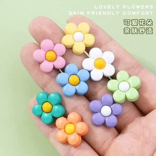 Colorful button children's baby clothes sweater cardigan coat candy color cute flower decorative top small button