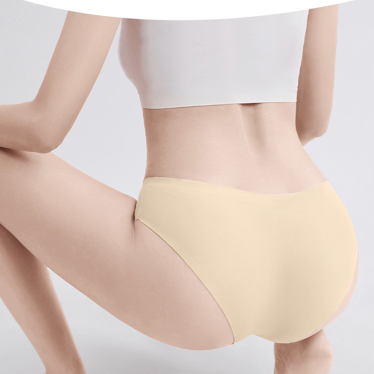 Cross-border European and American style seamless women's underwear, plus size, graphene antibacterial crotch, breathable one-piece women's triangle briefs