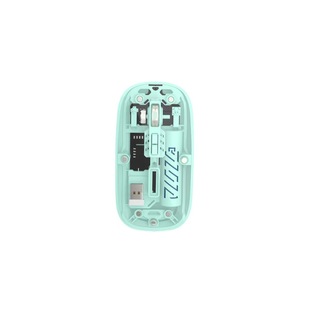 New charging transparent mouse 2.4G wireless bluetooth dual-mode mouse Macaron universal color mute mouse