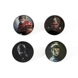 New Hot Domestic 3A Game Black Wukong Cartoon Metal Badge Black Myth: Wukong Memorial Brooch Accessories