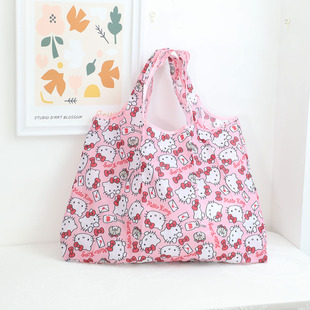 Japanese Style Cartoon Girl's Heart Large Capacity Shopping Bag Kulomi Fish Monster Foldable Environment-Friendly Bag Lightweight Shoulder Bag