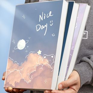 Glue sleeve notebook ins high-value student draft book thick book junior high school student diary book learning notes Yi Heng