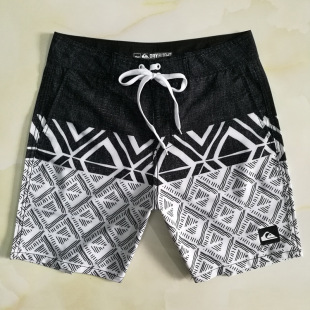 Summer New Men's Beach Swimming Trunks Quick-drying Elastic Flower Men's Summer Hot-selling Sky Blue Shorts for Foreign Trade Men