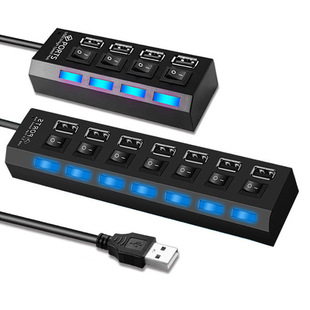 Трансграничный USB Hub Extender 7 порт концентратор черный белый с выключателем лампа концентратор 7 порт расширения док