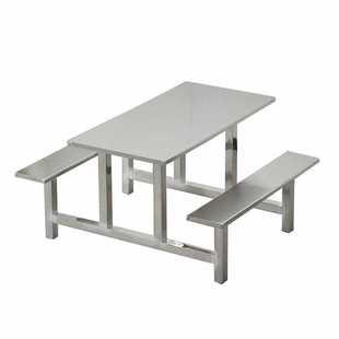School stainless steel one-piece canteen dining table and chair combination student factory 468 people Company staff dining hall fast dining table