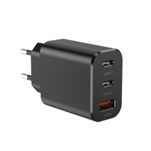 Зарядное устройство GAN PD33W для мобильных телефонов 3-портовое зарядное устройство GAN с полным протоколом USB QC30W Быстрая зарядка Европейский манометр