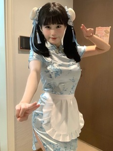Sexy Underwear Chinese Niang Cheongsam Passion Free Couple Flirting Open File Temptation Pure Desire to Uniform Role Play