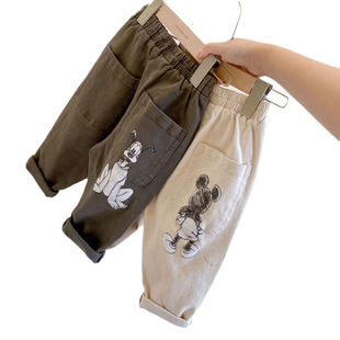 25 Spring and Autumn Thin Children's Korean Style Spring Wear Baby Pants Casual Pants Children's Western Style Trendy Boys' Spring Children's Wear Pants