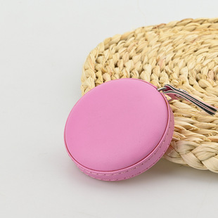 Creative Advertising gift PU leather tape texture soft leather portable tape 1.5 m 2 M mini measuring clothing tape