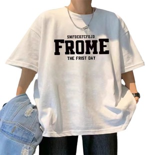 Fashion Letter Printed Women T-shirt Harajuku 2025 Summer Sh