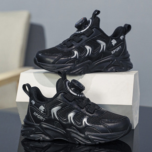 Children's White Shoes Summer Cut Out Mesh Boys' White Sports Shoes Girls' Black Primary School Students' Running Shoes Wholesale