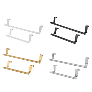 430 Stainless Steel Towel Rack Punch-free Towel Bar Bathroom Kitchen and Sanitary Rack Bath Towel Shelf Pendant Storage Rack