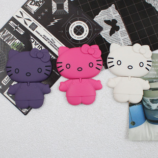 Hello Kitty back-mounted mobile phone holder KT cat back-mounted mobile phone holder portable makeup mirror rotating folding bracket