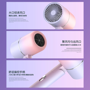 Factory wholesale folding portable student dormitory travel hair dryer mute blue hair care a generation of gifts