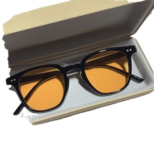 Korean Style Small Face Myopia Sunglasses Women's Dark Green Cyber Celebrity Little Red Book Same Style Sunglasses Men's Street Photograph UV Protection