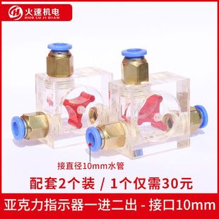 Fire speed electromechanical water flow indicator engraving machine spindle water flow meter flow viewer submersible pump water-cooled water flow meter