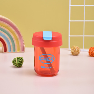 Mini Summer Cool Series Ton Cup Suction Tube Cup Cute Student Plastic Water Cup Accompanying Gift Portable