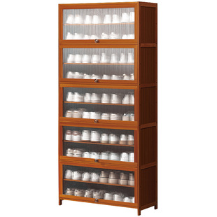 Door Shoe Cabinet High Vertical Entry Cabinet Integrated Door Outside Corridor Extremely Narrow Household Shoe Rack Multi-Layer Door