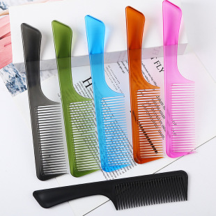 Factory direct supply hair comb straight hair comb wide tooth comb bent not easy to break plastic big tooth curly hair comb big comb