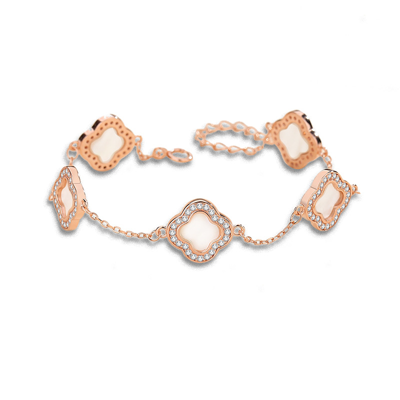 Cross-Border S925 Sterling Silver Bracelet for Women, High-End, Unique, Versatile, Niche Design Jewelry Wholesale, Ins-Style Chain